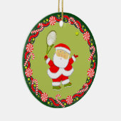 テニスパーソナライズされたホリデーギフト セラミックオーナメント (右)