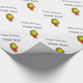 テニスパーソナライズされたボール・オン・ファイアテニステーマプレゼント ラッピングペーパー (角)