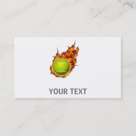 テニスパーソナライズされたボール・オン・ファイアテニステーマプレゼント 名刺