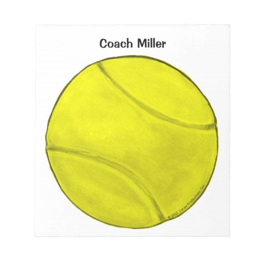 テニスパーソナライズされたメモ帳 ノートパッド (正面)