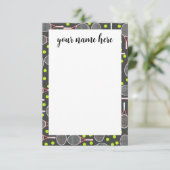 テニスパーソナライズされたラケットノテカード サンキューカード (スタンド正面)