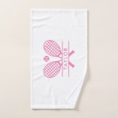 テニスパーソナライズされたラケットモチーフスポーツAny Color ハンドタオル (ハンドタオル)