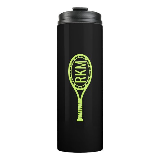 テニスパーソナライズされたラケットモノグラムイニシャル タンブラー (正面)