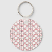 テニスパーソナライズされたレッドストライプの キーホルダー (裏面)