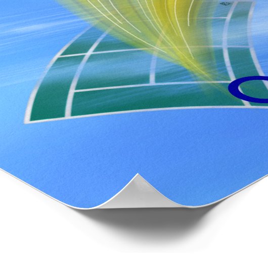 テニスパーソナライズされた勝利 ポスター (角)