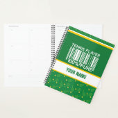 テニスパーソナライズされた選手のためのデザイン、コーチ… プランナー手帳 (ディスプレー)