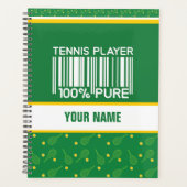 テニスパーソナライズされた選手のためのデザイン、コーチ… プランナー手帳 (正面)