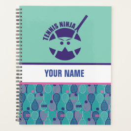 テニスパーソナライズされた選手のためのデザイン、コーチ… プランナー手帳