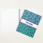 テニスパーソナライズされた選手のためのデザイン、コーチ… プランナー手帳 (ディスプレー)