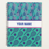 テニスパーソナライズされた選手のためのデザイン、コーチ… プランナー手帳 (正面)