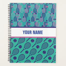 テニスパーソナライズされた選手のためのデザイン、コーチ… プランナー手帳