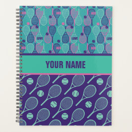 テニスパーソナライズされた選手のためのデザイン、コーチ… プランナー手帳