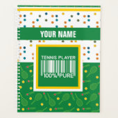 テニスパーソナライズされた選手のためのデザイン、コーチ… プランナー手帳 (正面)