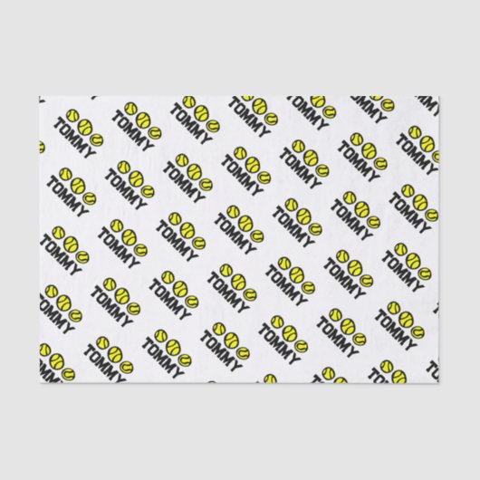 テニスパーソナライズされた選手のギフトティッシュペーパー 薄葉紙 (正面)