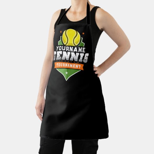 テニスパーソナライズされた選手の名前VARSITY大会 エプロン (インサイチュ)