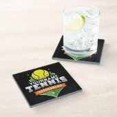 テニスパーソナライズされた選手の名前VARSITY大会 ガラスコースター (アングル)