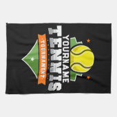 テニスパーソナライズされた選手の名前VARSITY大会 キッチンタオル (横)