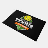 テニスパーソナライズされた選手の名前VARSITY大会 ドアマット (アングル)