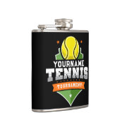 テニスパーソナライズされた選手の名前VARSITY大会 フラスク (右)