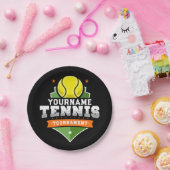 テニスパーソナライズされた選手の名前VARSITY大会 ペーパープレート (パーティー)