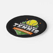 テニスパーソナライズされた選手の名前VARSITY大会 ペーパープレート (アングル)