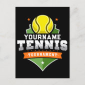 テニスパーソナライズされた選手の名前VARSITY大会 ポストカード (正面)