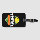 テニスパーソナライズされた選手の名前VARSITY大会 ラゲッジタグ (正面横)