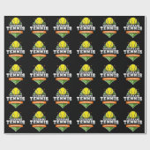 テニスパーソナライズされた選手の名前VARSITY大会 ラッピングペーパー (フラット)