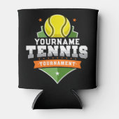 テニスパーソナライズされた選手の名前VARSITY大会 缶クーラー (正面)