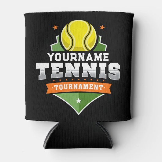 テニスパーソナライズされた選手の名前VARSITY大会 缶クーラー (正面)