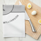 テニスパーソナライズされた選手テニスガールカスタムギフト キッチンタオル (四つ折り)