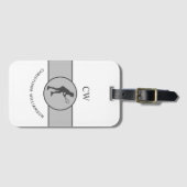 テニスパーソナライズされた選手テニスガール ラゲッジタグ (正面横)