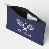 テニスパーソナライズされた選手名前をカスタムするテニス アクセサリーポーチ (見開き)