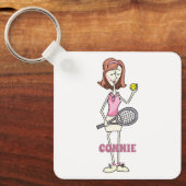 テニスパーソナライズされた選手 キーホルダー (正面)