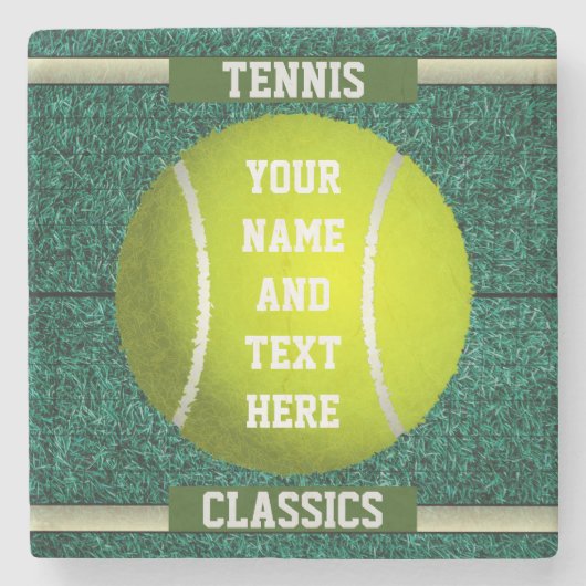テニスパーソナライズされた ストーンコースター (正面)