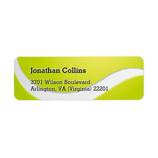 テニスパーソナライズされた |スポーツ ラベル (正面)