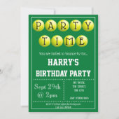 テニスパーティの招待状編集可能 招待状 (正面)