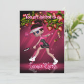 テニスパーティの招待状 招待状 (スタンド正面)