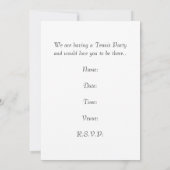 テニスパーティの招待状 招待状 (裏面)