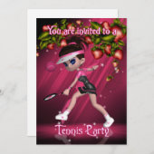 テニスパーティの招待状 招待状 (正面/裏面)