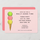 テニスパーティの招待状 招待状 (正面/裏面)