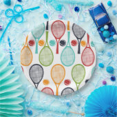 テニスパーティーがテニスの装飾を施す ペーパープレート (パーティー)