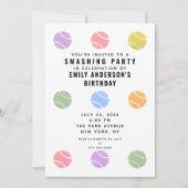 テニスパーティーの招待状 招待状 (正面)