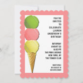 テニスパーティーの招待状 招待状 (正面)