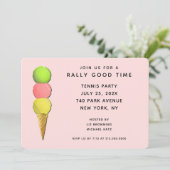 テニスパーティーの招待状 招待状 (スタンド正面)