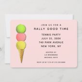 テニスパーティーの招待状 招待状 (正面)
