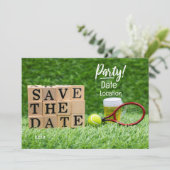 テニスパーティーテニス選手のためのボール 招待状 (スタンド正面)