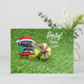 テニスパーティーテニス選手のためのボール 招待状 (スタンド正面)