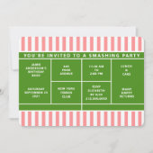 テニスパーティー招待状 招待状 (正面)