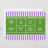 テニスパーティー招待状 招待状 (正面)